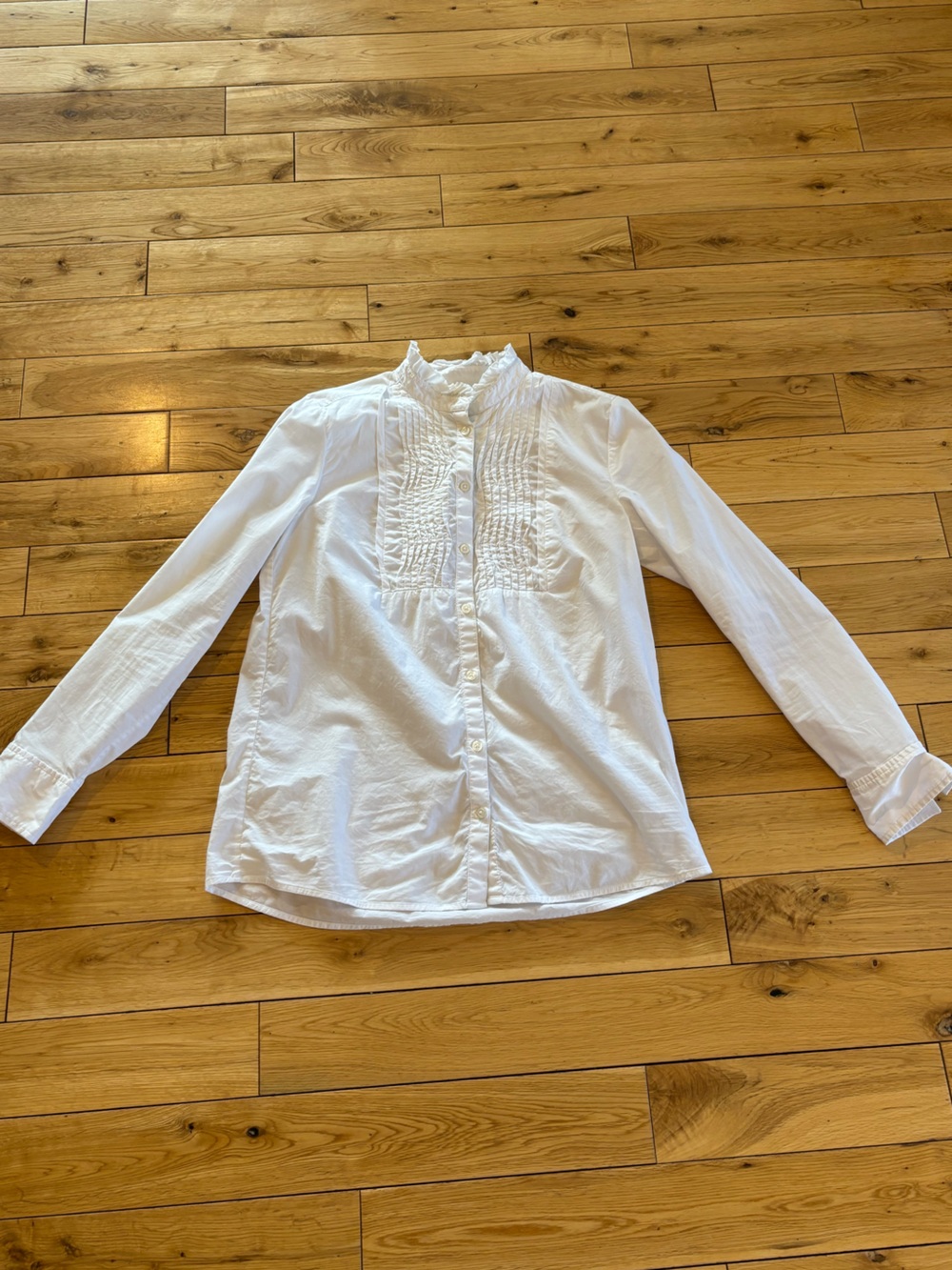Ruffle Collar Tuxedo Shirt